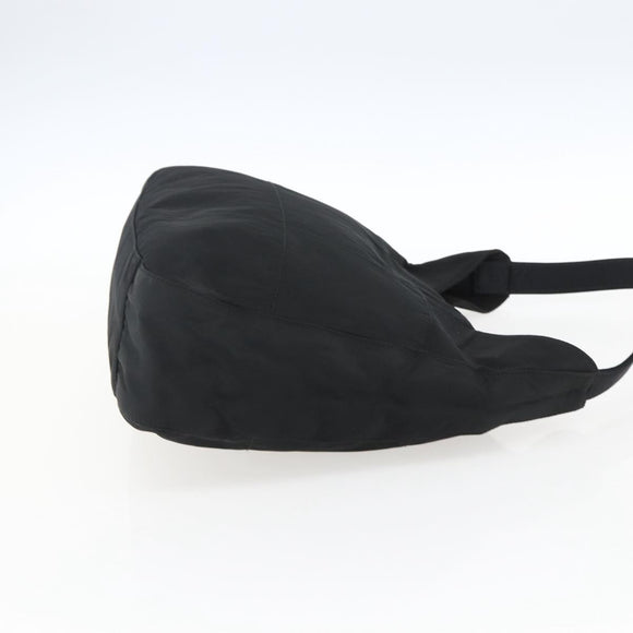 PRADA Tote Bag Nylon Black Silver Auth bs33244