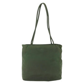 PRADA Tote Bag Nylon Khaki Silver Auth bs33246 - 0