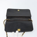CHANEL Matelasse Chain Shoulder Bag Lamb Skin Black Gold CC Auth bs33250-17