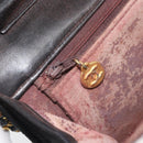 CHANEL Matelasse Chain Shoulder Bag Lamb Skin Black Gold CC Auth bs33250-22