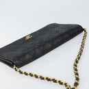 CHANEL Matelasse Chain Shoulder Bag Lamb Skin Black Gold CC Auth bs33250-6
