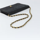 CHANEL Matelasse Chain Shoulder Bag Lamb Skin Black Gold CC Auth bs33250-7