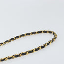 CHANEL Matelasse Chain Shoulder Bag Lamb Skin Black Gold CC Auth bs33250-8