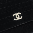 CHANEL Mademoiselle Chain Shoulder Bag Velor Black Gold CC Auth bs33251-17
