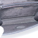 CHANEL Mademoiselle Chain Shoulder Bag Velor Black Gold CC Auth bs33251-18
