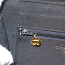 CHANEL Mademoiselle Chain Shoulder Bag Velor Black Gold CC Auth bs33251-21