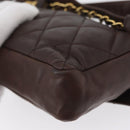 CHANEL Matelasse Waist bag Lamb Skin Brown Gold CC Auth bs33252-8