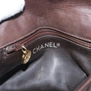 CHANEL Matelasse Waist bag Lamb Skin Brown Gold CC Auth bs33252-21