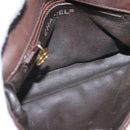 CHANEL Matelasse Waist bag Lamb Skin Brown Gold CC Auth bs33252-10