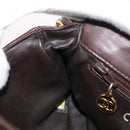 CHANEL Matelasse Waist bag Lamb Skin Brown Gold CC Auth bs33252-23