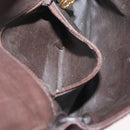 CHANEL Matelasse Waist bag Lamb Skin Brown Gold CC Auth bs33252-25