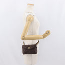 CHANEL Matelasse Waist bag Lamb Skin Brown Gold CC Auth bs33252-26