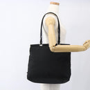 PRADA Tote Bag Nylon Black Silver Auth bs33254-22