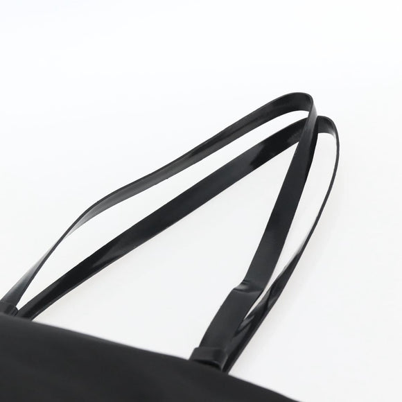 PRADA Tote Bag Nylon Black Silver Auth bs33254