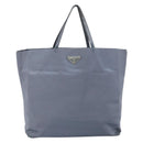 PRADA Tote Bag Satin Blue Silver Auth bs33255-2