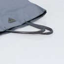 PRADA Tote Bag Satin Blue Silver Auth bs33255-7