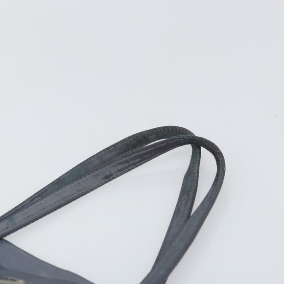 PRADA Tote Bag Satin Blue Silver Auth bs33255