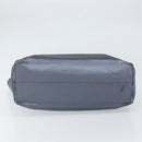 PRADA Tote Bag Satin Blue Silver Auth bs33255-9
