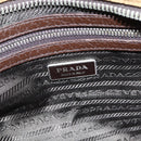PRADA Shoulder Bag Nylon Beige Silver Auth bs33257-18
