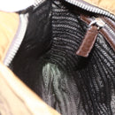 PRADA Shoulder Bag Nylon Beige Silver Auth bs33257-20