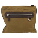 PRADA Shoulder Bag Nylon Beige Silver Auth bs33257-13
