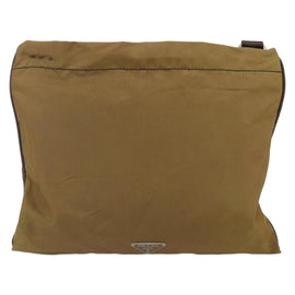 PRADA Shoulder Bag Nylon Beige Silver Auth bs33257 - 0
