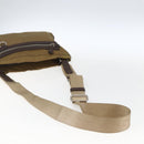 PRADA Shoulder Bag Nylon Beige Silver Auth bs33257-7