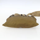 PRADA Shoulder Bag Nylon Beige Silver Auth bs33257-5