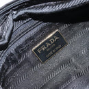 PRADA Hand Bag Nylon Black Gold Auth bs33258-17