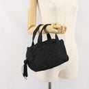 PRADA Hand Bag Nylon Black Gold Auth bs33258-22