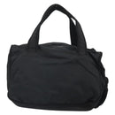 PRADA Hand Bag Nylon Black Gold Auth bs33258-2