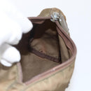 PRADA Buidel Nylon Bruin Zilver Auth bs33260-17
