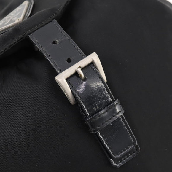 PRADA Backpack Nylon Black Silver Auth bs33265
