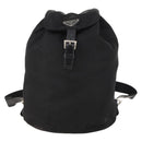 PRADA Backpack Nylon Black Silver Auth bs33265-13