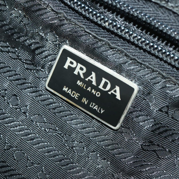 PRADA Backpack Nylon Black Silver Auth bs33265