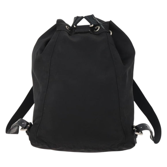 PRADA Backpack Nylon Black Silver Auth bs33265