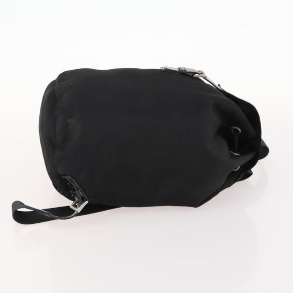 PRADA Backpack Nylon Black Silver Auth bs33265