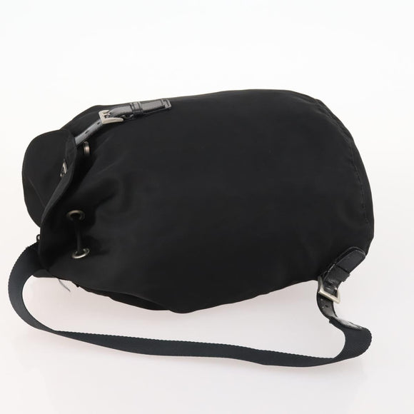 PRADA Backpack Nylon Black Silver Auth bs33265