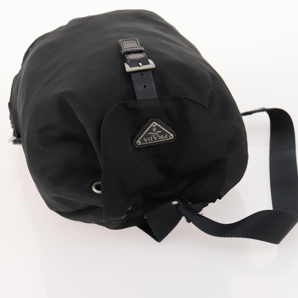 PRADA Backpack Nylon Black Silver Auth bs33265