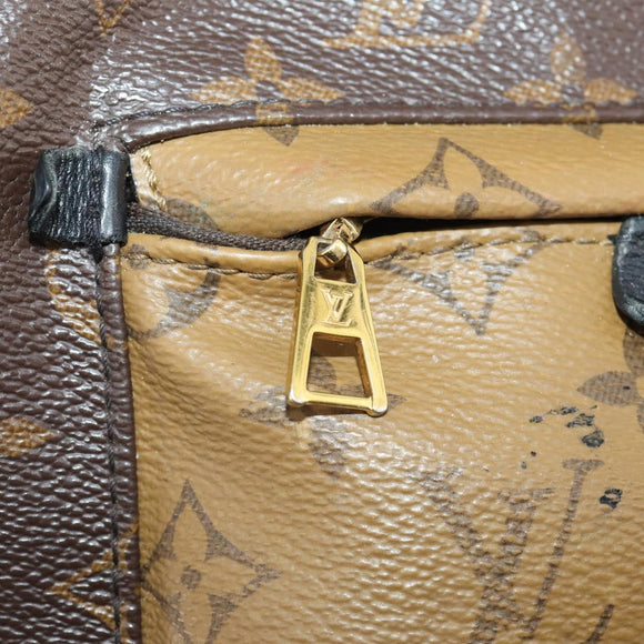 LOUIS VUITTON Monogram Reverse Palm Springs PM Rugzak M43116 LV Auth bs33266