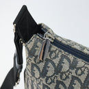 Christian Dior Trotter Canvas Shoulder Bag Navy Silver Auth bs33269-14