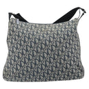 Christian Dior Trotter Canvas Shoulder Bag Navy Silver Auth bs33269-2