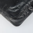 SAINT LAURENT Pouch Leather Black Gold Auth bs33270-11