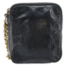 SAINT LAURENT Pouch Leather Black Gold Auth bs33270-3