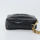 SAINT LAURENT Pouch Leather Black Gold Auth bs33270-4
