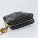 SAINT LAURENT Pouch Leather Black Gold Auth bs33270-6