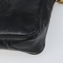 SAINT LAURENT Pouch Leather Black Gold Auth bs33270-8