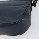 Christian Dior Shoulder Bag Leather Navy Gold Auth bs33272-12