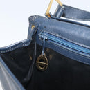 Christian Dior Shoulder Bag Leather Navy Gold Auth bs33272-20