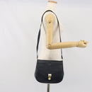 Christian Dior Shoulder Bag Leather Navy Gold Auth bs33272-22